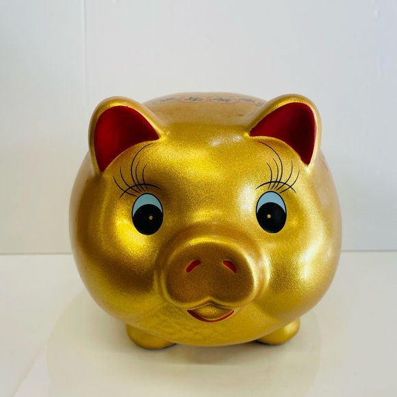 Chinese Lucky Golden Piggy Ceramix Money Bank Size Medium ❌FIRM PRICE❌ - Picture 3 of 7